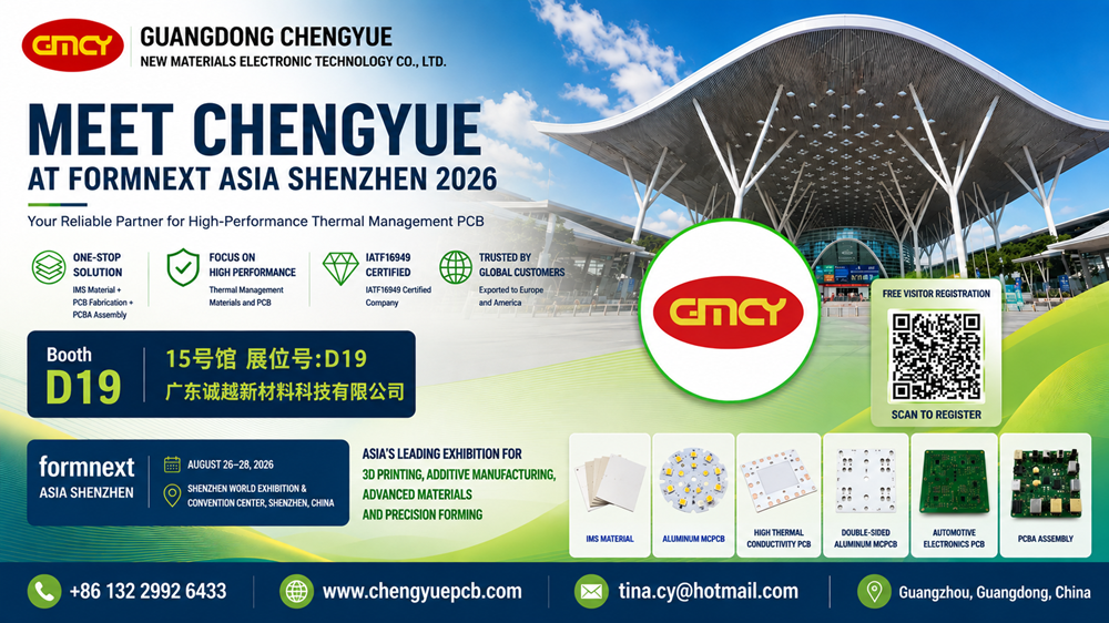 ChengYue to Exhibit at Formnext Asia Shenzhen 2026 | Aluminum PCB for 3D Printer Thermal Management
